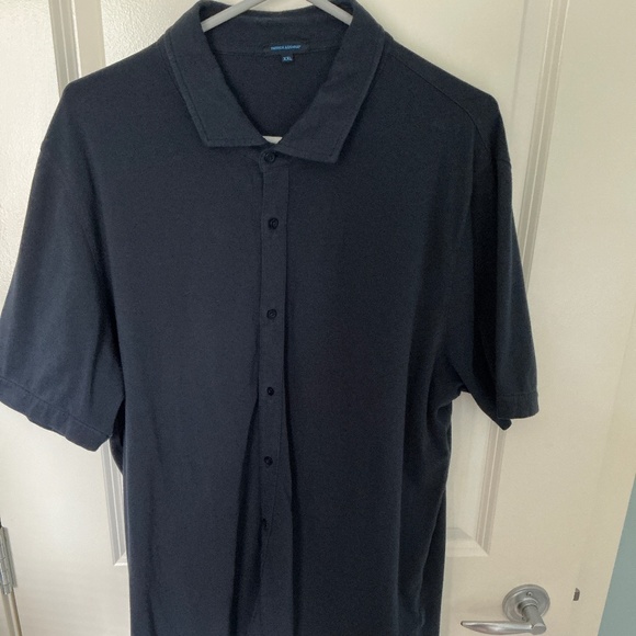 Patrick Assaraf Pima Cotton Front Button Down Shirt - Picture 1 of 5